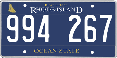 RI license plate 994267