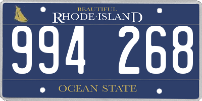 RI license plate 994268