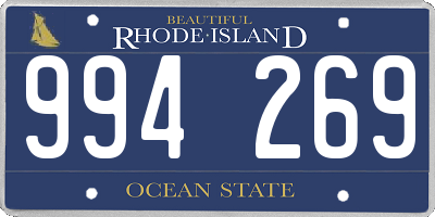 RI license plate 994269