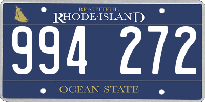 RI license plate 994272