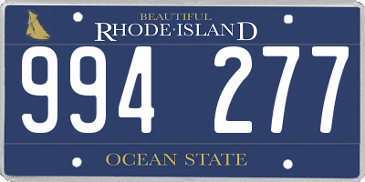 RI license plate 994277