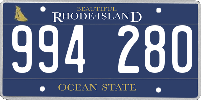 RI license plate 994280