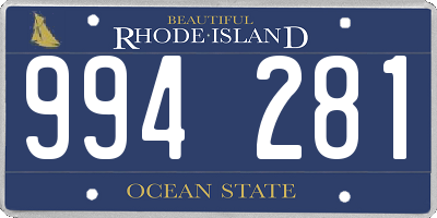 RI license plate 994281