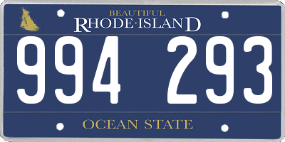 RI license plate 994293