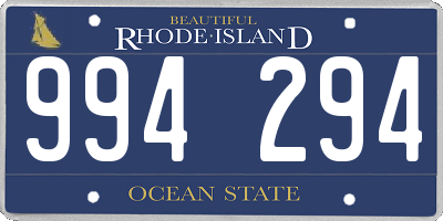 RI license plate 994294