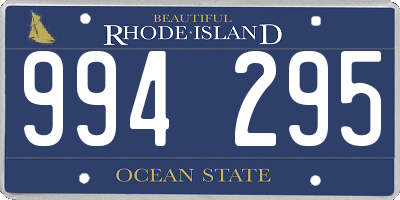 RI license plate 994295