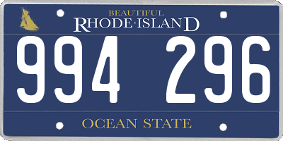RI license plate 994296