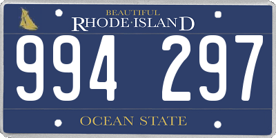 RI license plate 994297