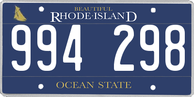 RI license plate 994298