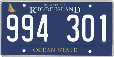RI license plate 994301