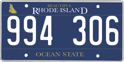 RI license plate 994306