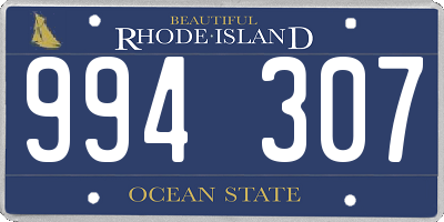 RI license plate 994307