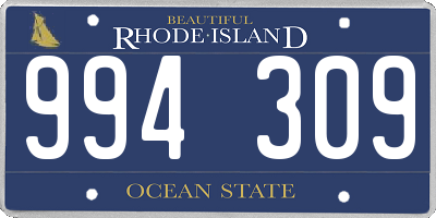 RI license plate 994309