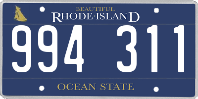 RI license plate 994311