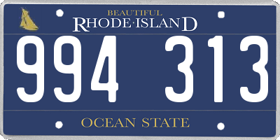 RI license plate 994313