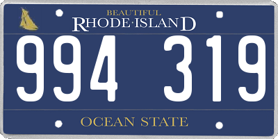 RI license plate 994319