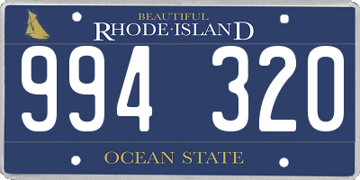 RI license plate 994320