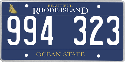 RI license plate 994323