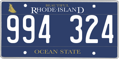 RI license plate 994324