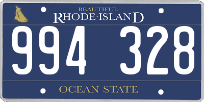 RI license plate 994328