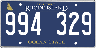 RI license plate 994329