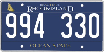 RI license plate 994330