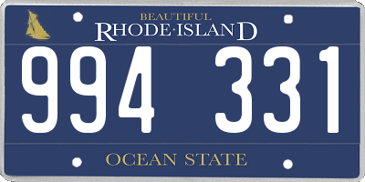 RI license plate 994331