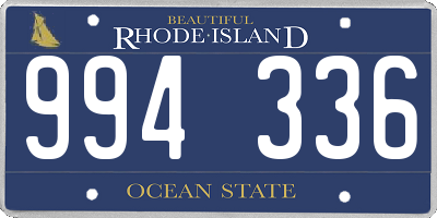 RI license plate 994336