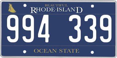 RI license plate 994339