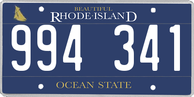 RI license plate 994341