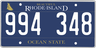 RI license plate 994348