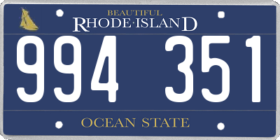 RI license plate 994351