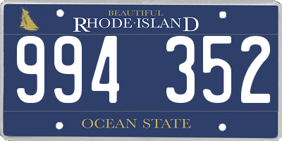 RI license plate 994352