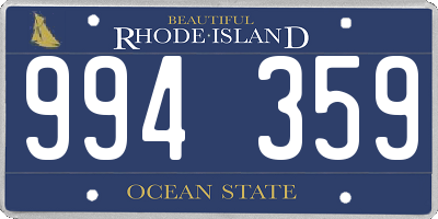 RI license plate 994359