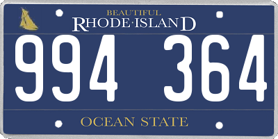 RI license plate 994364