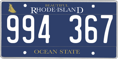 RI license plate 994367
