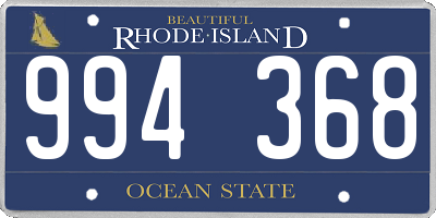 RI license plate 994368