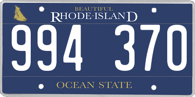 RI license plate 994370