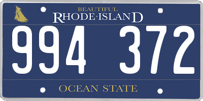 RI license plate 994372