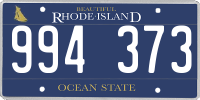 RI license plate 994373