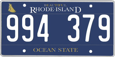 RI license plate 994379