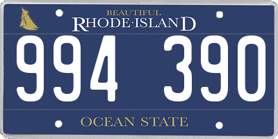 RI license plate 994390