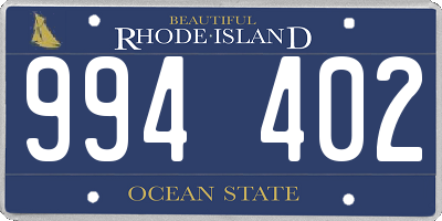 RI license plate 994402