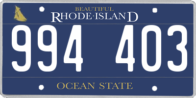 RI license plate 994403