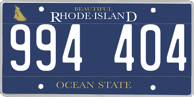 RI license plate 994404