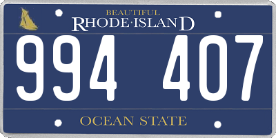 RI license plate 994407