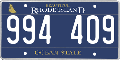 RI license plate 994409