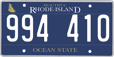 RI license plate 994410