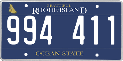 RI license plate 994411