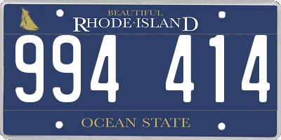 RI license plate 994414